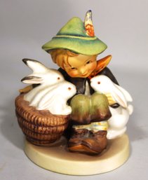 Hummel Figurine 'Playmates' Full Bee Tmk, Flake Off Inside Of The Base.