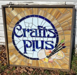 Vintage Stained Glass Sign