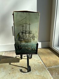 A Metal 3 Legged Stand For A Giant Swedish Match Box - Fireplace Size