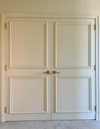 A Pair Of Solid Wood Closet Doors - Includes Trim & Jamb - Doors 26 - 26A