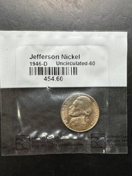 1964-D Uncirculated Jefferson Nickel In Littleton Package