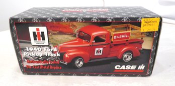 ERTL International Harvester 1940 Ford Pickup Truck Die Cast New In Box.