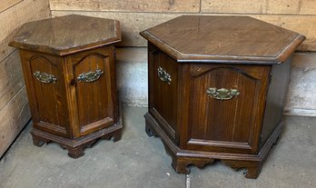 Two Octagonal Side Tables