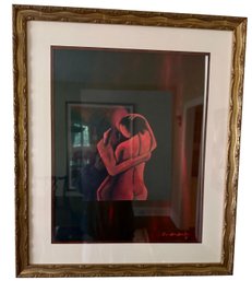 Red Embrace By Claudia Laufer Professionally Framed Art