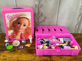 Vintage Mattel Barbie Various Accessories & Carrying Case - 1990s