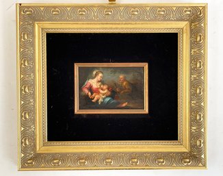 An 18th Century Miniature Oil On Board