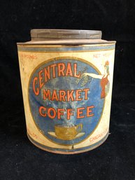 Antique Central Market Coffee Can