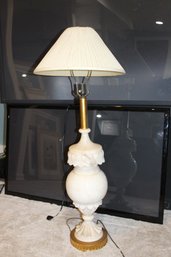 45 Inch Carved Marble Lamp - Heavy!