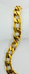 SIGNED DOUPLAY GERMANY HEAVY GOLD-PLATED CHAIN-LINK BRACELET