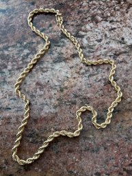 14K 18 1/2 In Gold Rope Chain