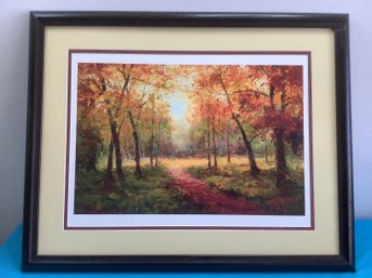 Fall Scene In The Forest Print