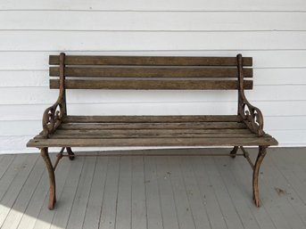 Wood And Iron Bench