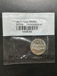 2011-P Uncirculated Jefferson Nickel In Littleton Package