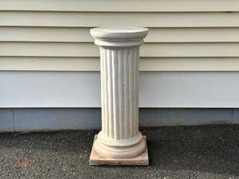 A Classic Fluted Pedestal In Ceramic By Hen-Feathers