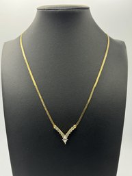 Vintage Christian Dior Elegant Multi Stone Gold-tone Necklace
