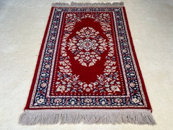 A Traditional Vintage Runner Rug In Handwoven Wool, ~44' X 23.5'