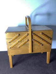 Large Sewing Box With Expanding Drawers