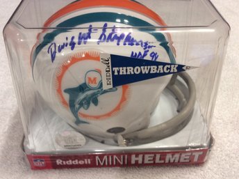 Dwight Stephenson Autographed Miami Dolphins Mini Helmet - K