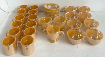 Lot 1 Of Fire King Peach Luster Ware