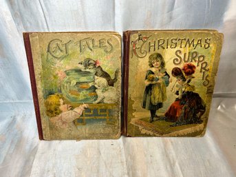 A Pair Of Antique 1800s Childrens Books