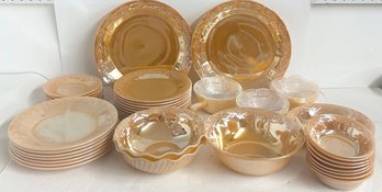 Lot 2 Of Fire King Peach Luster Ware