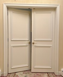 A Set Of Double Doors  - Solid Wood - Includes Jamb & Trim - Doors 2 - 2A