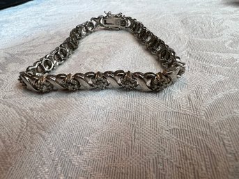 Sterling Silver & Marcasite Bracelet, 14g