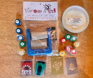 Craft Stamp Accessories Including Corner Punches & Stencils