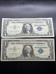 2 1957-A $1 Silver Certificates