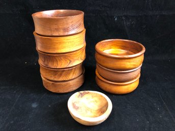 Lot Of Vintage Wooden Bowls