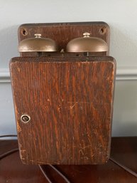 Antique Oak Telephone Box Ringer.