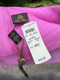 Loro Piana Pink & Gold Cashmere/silk Scarf