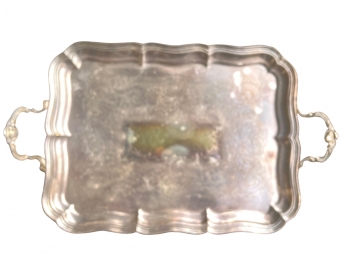 Large Silver Plate Serving Tray