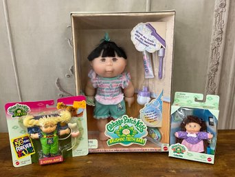 Vintage Mattel Cabbage Patch Kids Dolls Including Brushin Teeth Baby & 2 Minis - All 3 Unopened