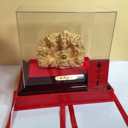 (2 Of 3) Paid $400 For This Brand New Shrine - Nine Dragons - With 24K Gold Trim - Card - Case - Original Box