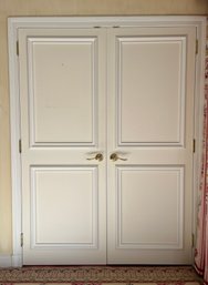A Set Of Solid Wood Double Closet Doors - Includes Trim & Jamb - Doors 1 - 1A