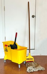 A Heavy Duty Commercial Mop And Mop Bucket