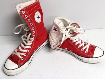 Converse Flip Down Red And White Sneakers