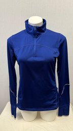 A Blue GAP Fit Womens Medium 3/4 Zip Pullover -Size M