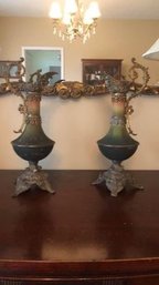 Vintage Decorative Accented Urns, Super Nice Shape
