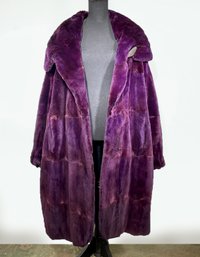 A Dyed Mink Coat - Ladies Medium Size