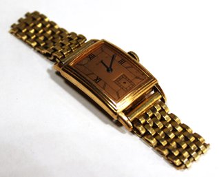 Vintage Gold Filled Elgin Art Deco Wristwatch Watch As/is Needs Repair