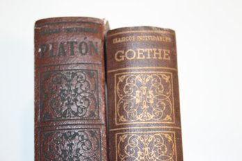 2 Old Argentine Platon And Goethe Books