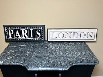 Paris & London Signs