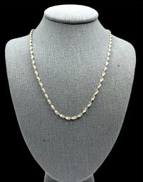 Gorgeous Italian Sterling Silver Vermeil Twisted Chain Necklace