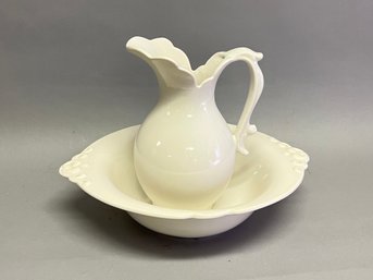 Royal Haeger Washbowl And Pitcher