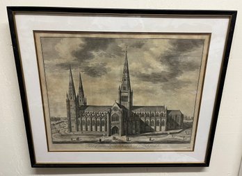 Vintage Framed Cathedral Print