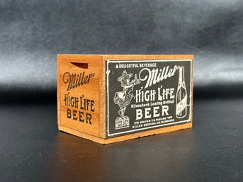 A Super Fun Miniature Miller Beer Crate, Vintage 1984