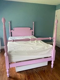 Pink 4 Poster Girl's Bed Frame - Full