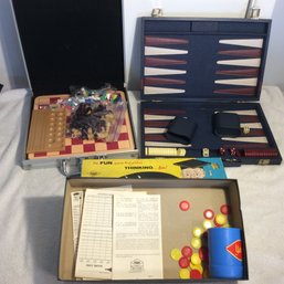 Game Night Lot - Backgammon, Chess, Checkers & More - L (Local Pick-up Only)
